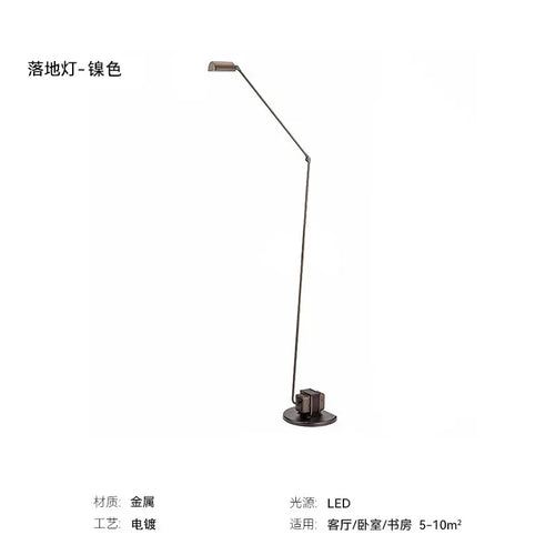 Modern Italian design floor lamp with adjustable swing arm - vue 12 sur 14