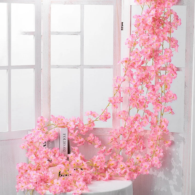 Artificial flower garland for wedding and home decoration