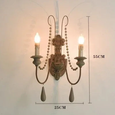 Retro wood chandelier for elegant interior decor - vue 12 sur 16