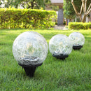 Cracked glass solar lights for decorative outdoor garden