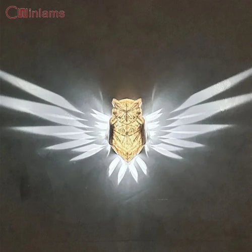 Creative LED wall light owl eagle decorative lamp for home - vue 2 sur 13