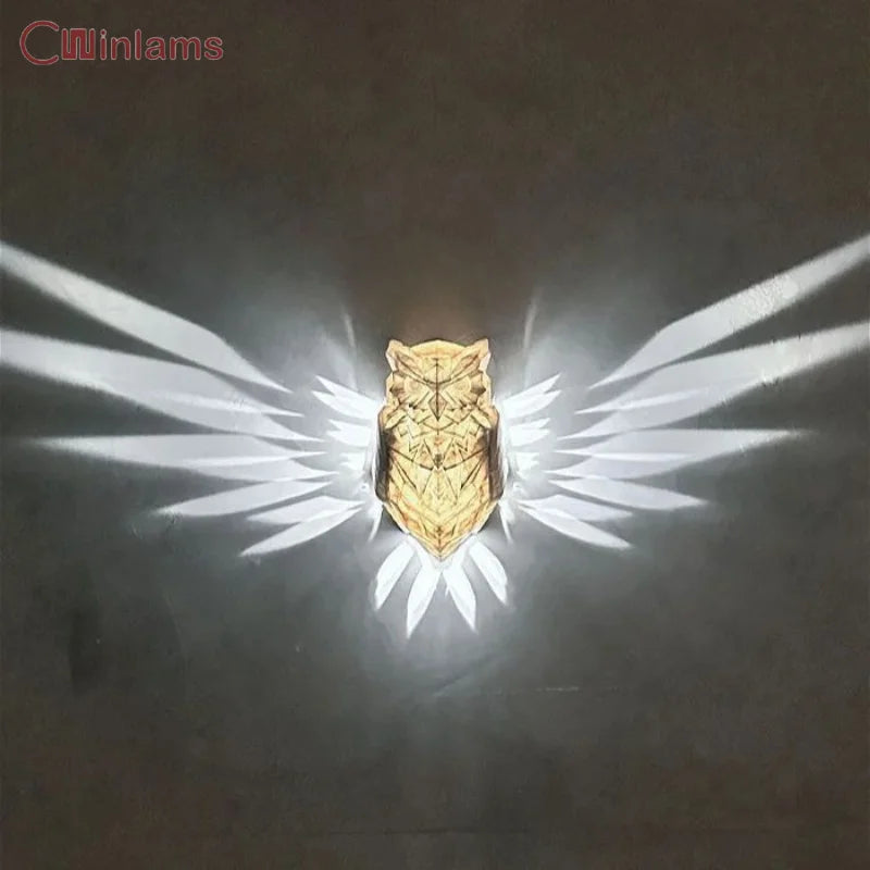 Creative LED wall light owl eagle decorative lamp for home
