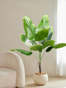 Large artificial banana trees and plastic palm trees for garden decoration