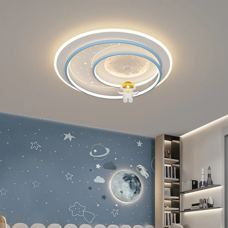 Children’s cartoon astronaut LED ceiling light eye protection