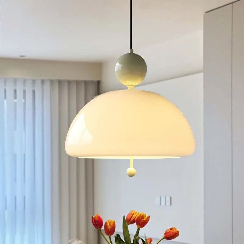 Nordic mushroom glass LED pendant light