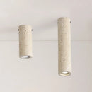 light yellow travertine cylindrical surface mounted ceiling light