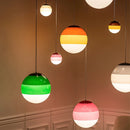 Modern gradient glass LED pendant chandelier for interiors