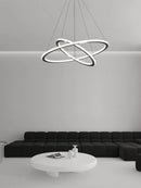 Minimalist dimmable circular ring chandelier