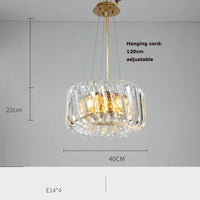 Art deco crystal glass dimmable chandelier 2024 trend