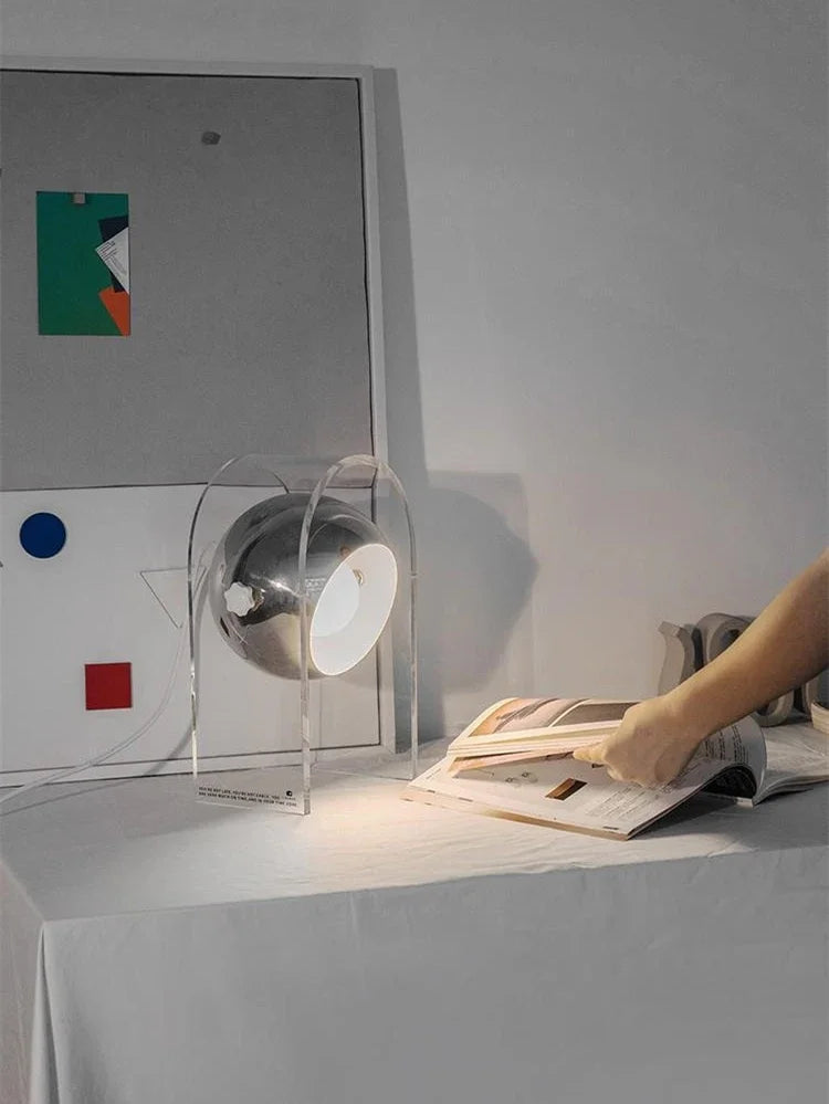 Modern acrylic designer bedside lamp for contemporary interiors - vue 6 sur 7