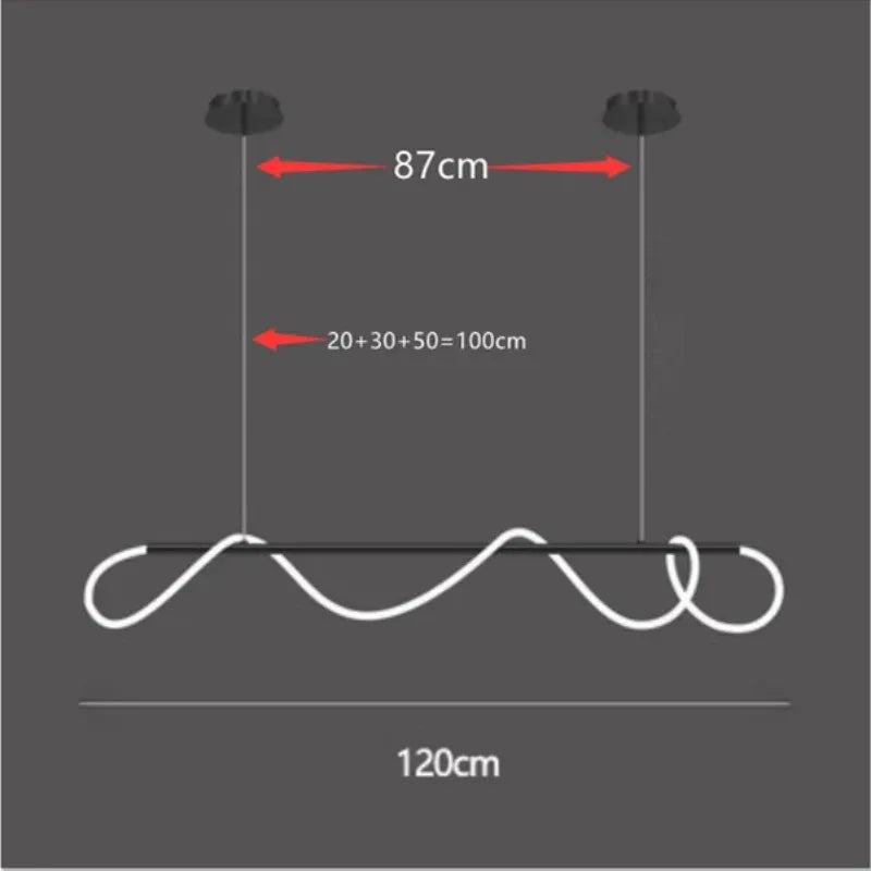 Nordic designer LED dimmable chandelier for indoor use - vue 10 sur 25