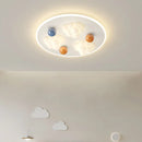 Cream cloud ceiling light for a modern and cosy children's room