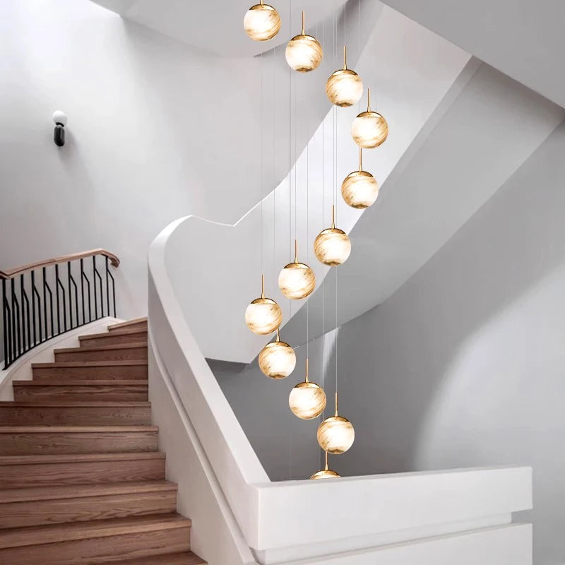 Modern staircase chandelier indoor ceiling light for living room