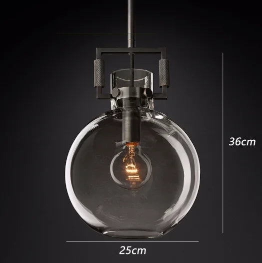 suspension en verre rétro américain style luxe décoratif - vue 15 sur 18