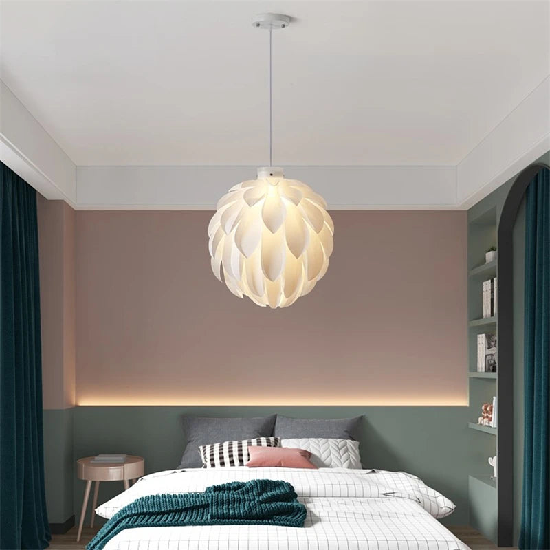 modern acrylic pendant light creative nordic style - vue 4 sur 10