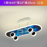 Dimmable skateboard ceiling light for children's bedroom