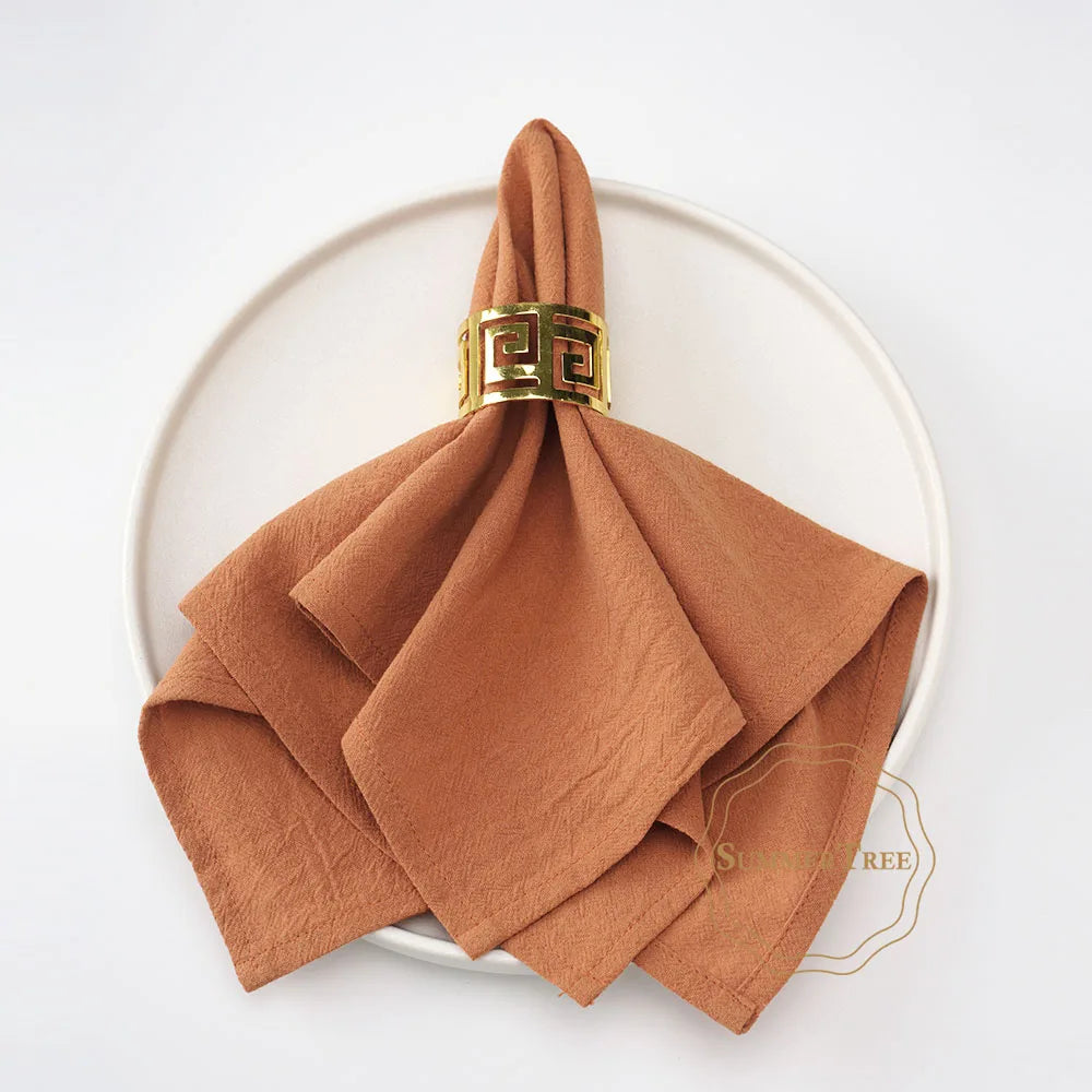 Set of 24 washable reusable cotton table napkins
