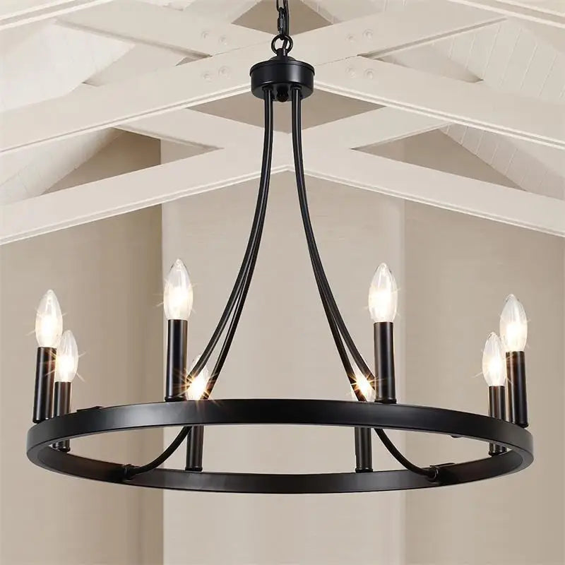 American wrought iron crystal chandelier ceiling light e14 LED candle 5-light indoor fixture