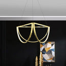 Nordic stainless steel chandelier for modern interiors