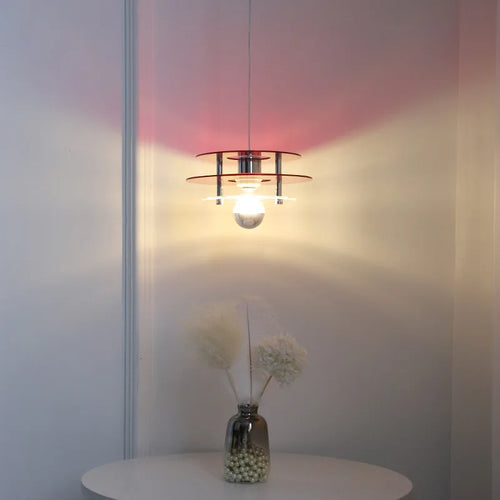 Nordic acrylic designer UFO pendant light for interior decoration - vue 4 sur 12