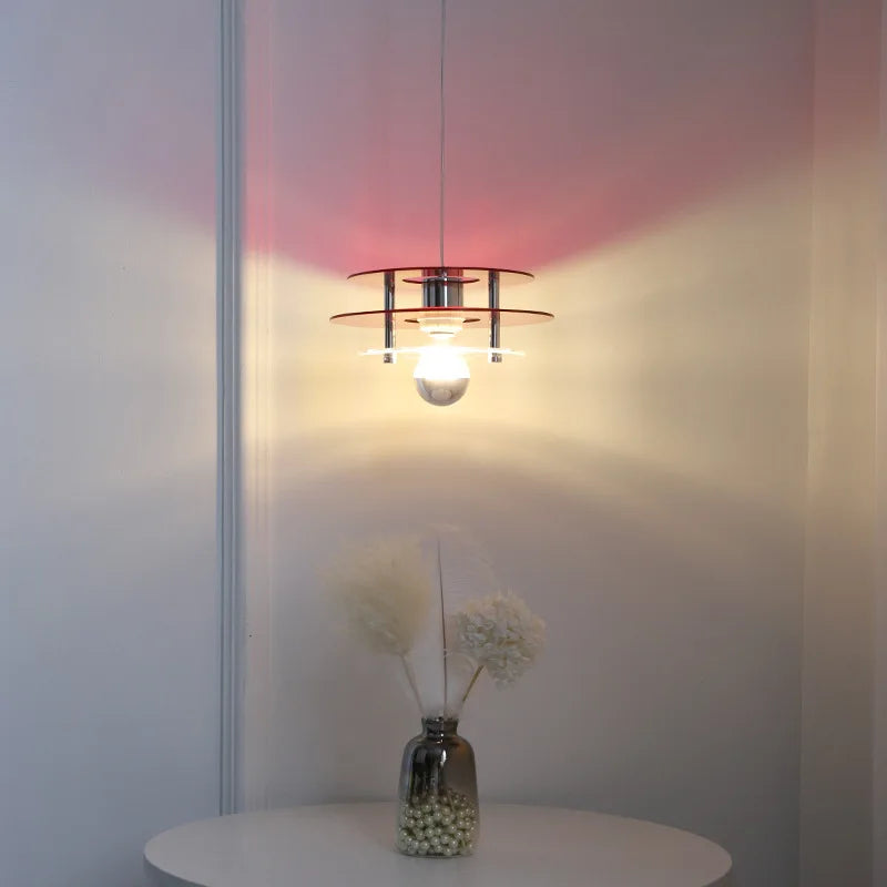 Nordic acrylic designer UFO pendant light for interior decoration - vue 3 sur 12