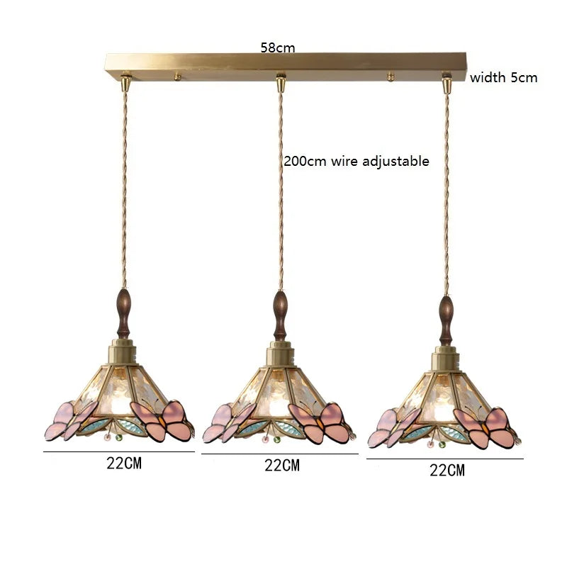 iwhd modern glass copper butterfly LED hand lamp - vue 17 sur 28