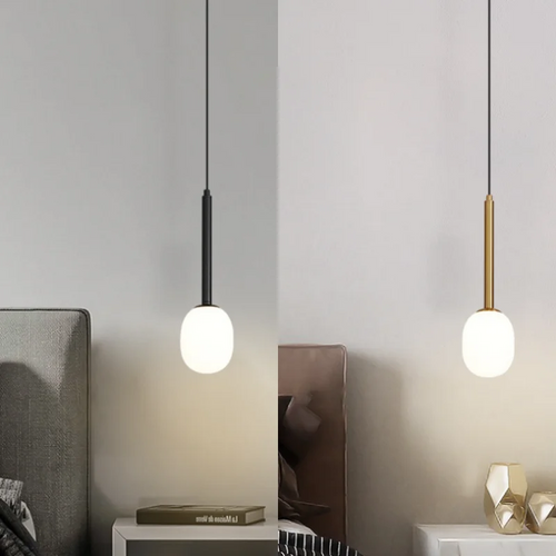 modern egg-shaped bedside lamp for creative interior - vue 5 sur 8