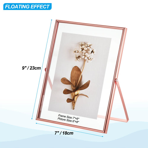 Set of 2 metal and glass photo frames for decoration - vue 20 sur 22
