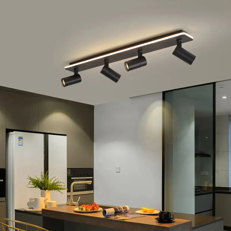 Modern black LED ceiling spotlight