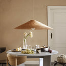 Zen conical bamboo rattan pendant light