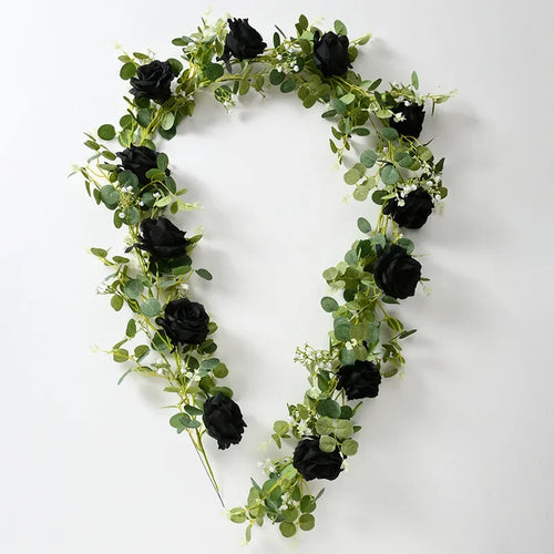 Artificial pink flowers and green plants for indoor decoration - vue 5 sur 6