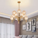 Modern LED ceiling pendant with glass ball decorative light