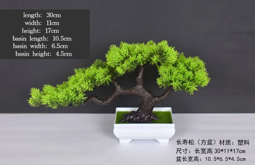 Artificial bonsai plant in plastic for interior decoration - vue 24 sur 41