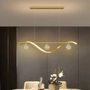 Modern minimalist LED glass chandelier for restaurant