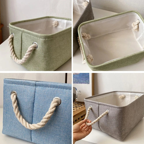 foldable storage basket for clothes and various supplies - vue 4 sur 12