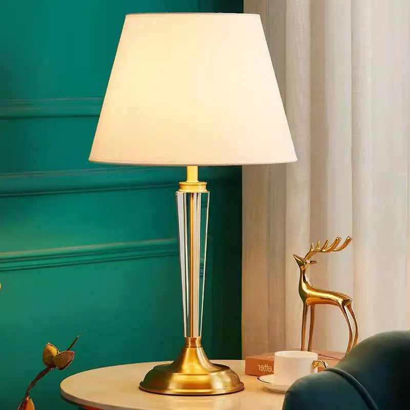 Creative and romantic European luxury crystal copper lamp - vue 4 sur 7