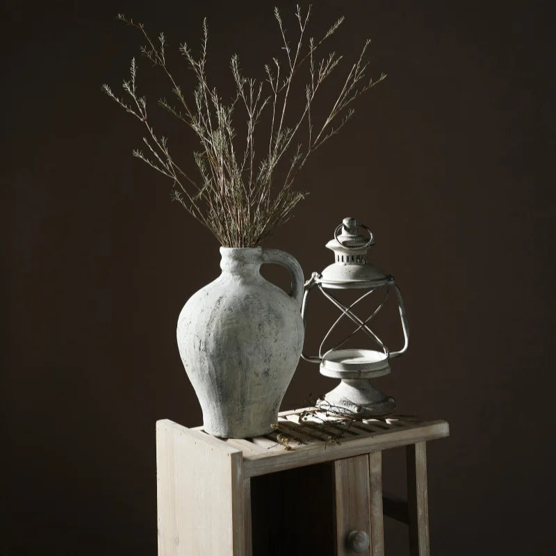 Handmade retro ceramic vase for dried flowers decorative - vue 5 sur 7