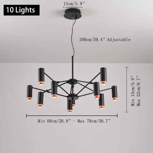 Modern designer chandelier for elegant indoor lighting - vue 9 sur 8