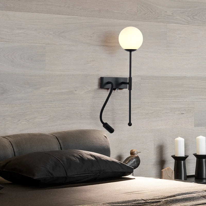 Modern adjustable glass wall light - vue 3 sur 7