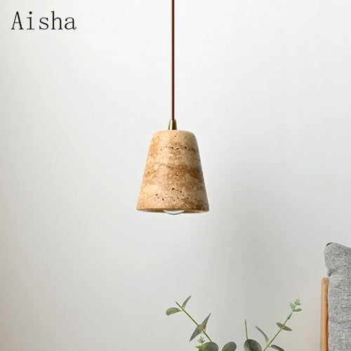 Stone pendant light for modern LED fixtures - vue 2 sur 7