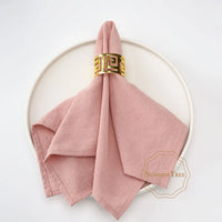 Set of 24 washable cotton table napkins pastoral style
