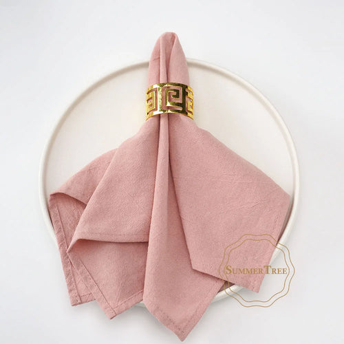 Set of 24 washable cotton table napkins pastoral style