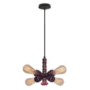 Retro industrial ceiling light with 4 decorative water pipe lights