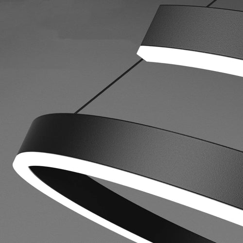 Aluminium spiral LED chandelier for home decor - vue 10 sur 12