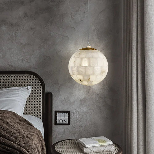 suspension en marbre naturel design moderne pour décoration intérieure - vue 4 sur 6
