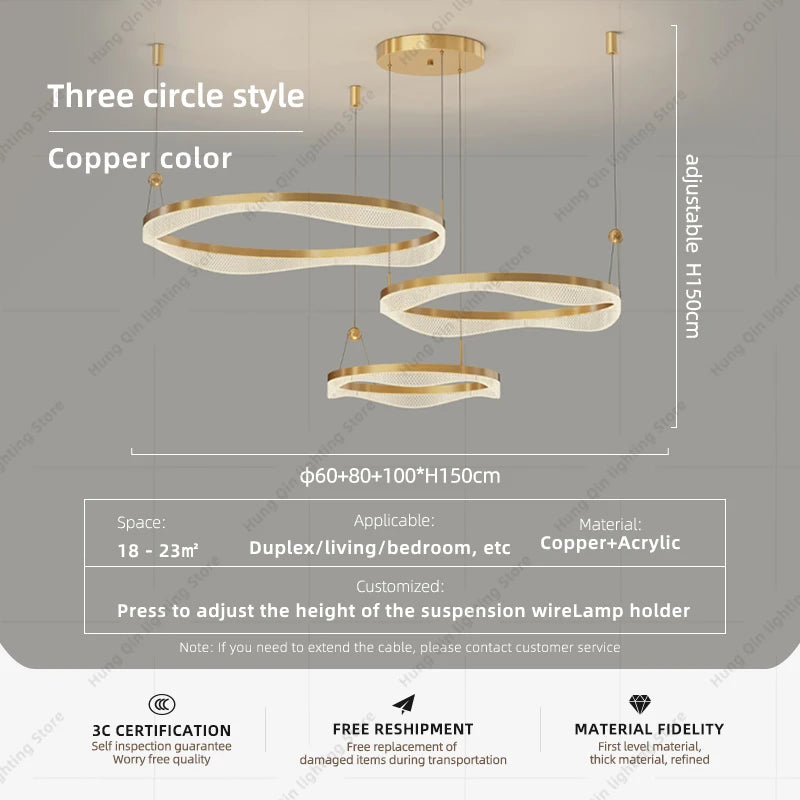 Modern LED chandelier for elegant and contemporary interior decor