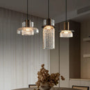 Retro minimalist crackle glass chandelier for modern interiors