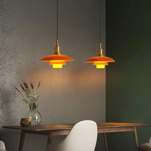 Danish designer glass pendant light for modern interiors - vue 7 sur 9