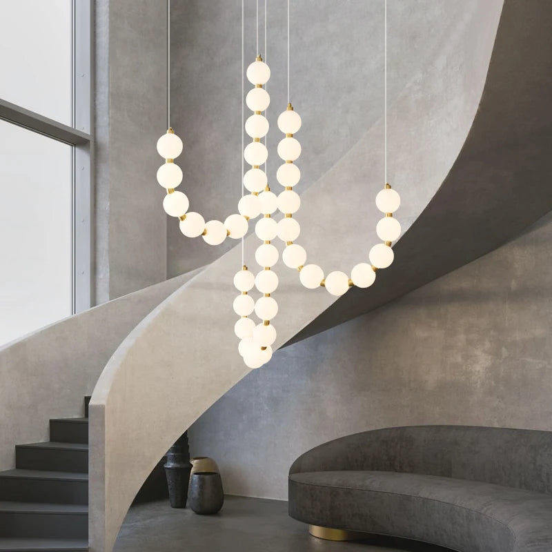 Modern French copper chandelier bar light duplex design