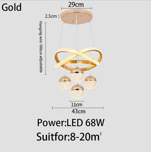 Modern luminous pendant light for restaurant, bar or apartment